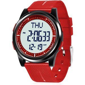 Digital Watch Waterproof with Stopwatch Alarm Countdown Dual Time, Ultra-Thin